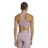 Adidas TRN PWR HYPERGLAM Medium Support Sports Sizes Women's Bra, IKV30, Pre-Loved Fig/White (JX7391), L-AB (A-B Cup)