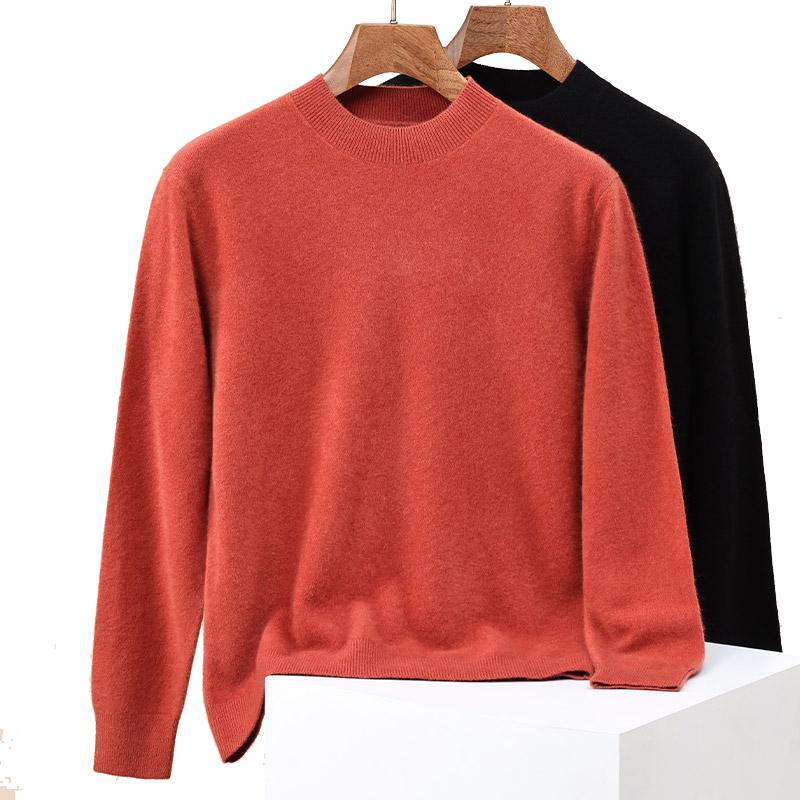 

ROMON Men s Thick 100% Wool Mock Neck Sweater 3XL