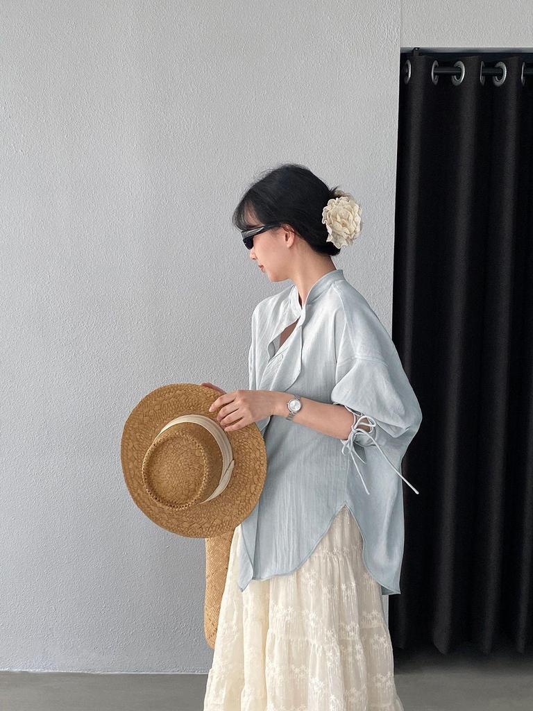 Jiang Zuo French Lace Embroidered Long Skirt - Women's 2026 Spring Large Swing Style