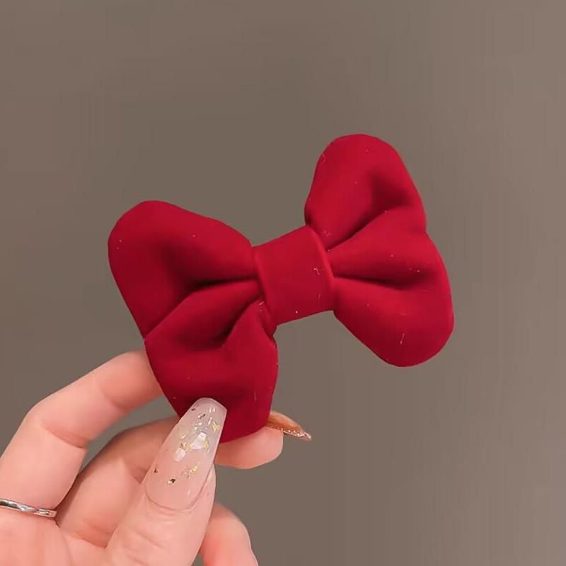 Red Tassel Bow Hairpin - Retro Hanfu Style for Girls