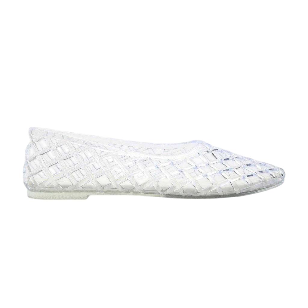 Where's That From Womens/Ladies Clear Jelly Ballet Flats
