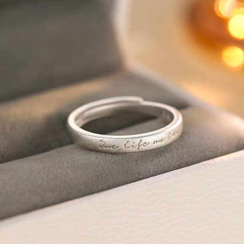 

Love Letter Ring - Luxurious Design with Plain Ring Band, Women s Index Finger Ring, Small and Exclusive with A Sophisticated Feel, Open-ended Ring
