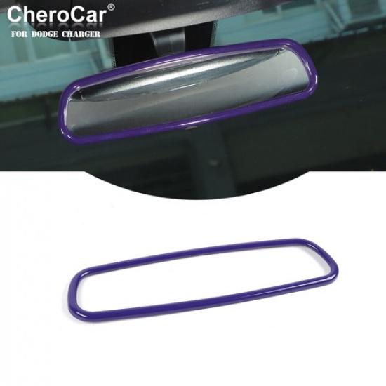 Car Rear View Mirror Frame Trim Panel Cover Panel For 2010+ Dodge Charger Purple