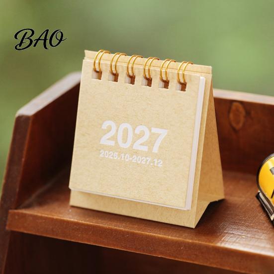 Practical Gift for Students Professionals Mini Desk Calendar 2026-2027, Oct 2026 to Dec 2027 Standing Flip Small Portable Desktop Ornament Calendar,