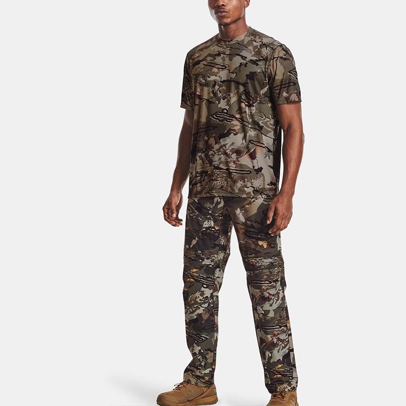 Under Armour Iso Chill Brush Line Camouflage Print Breathable Crew Neck T-Shirt Men Tops 1361310-994