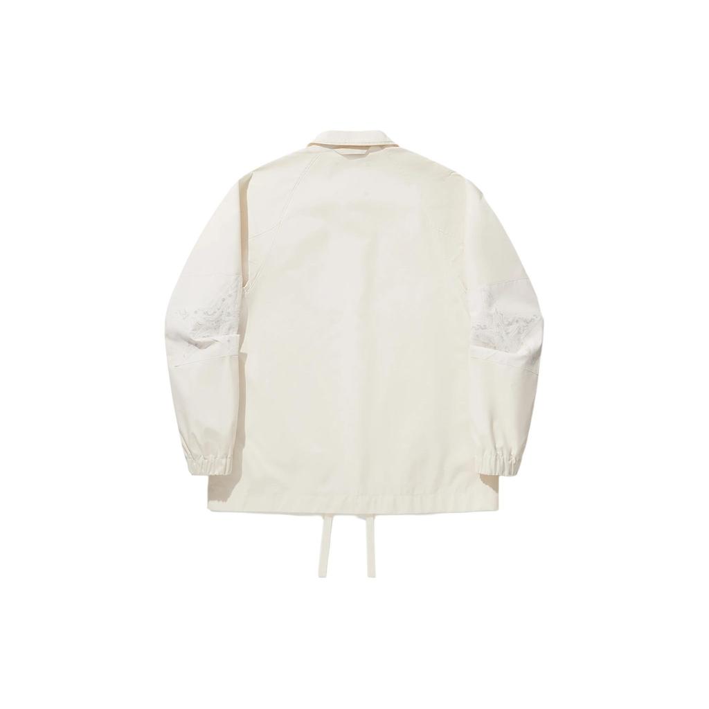 Li Ning Five-Pointed Star Pattern Loose Casual Jacket Unisex Jacket Off-White AFDU275-1