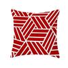 Housse de coussin géométrique rougeHousse d'oreiller Décoration Canapé Polyester Maison