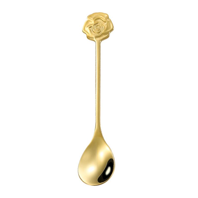 Coffee Tea Stirring Spoon Stainless Steel Dessert Spoon, Gold (BPA Free, No FDA)