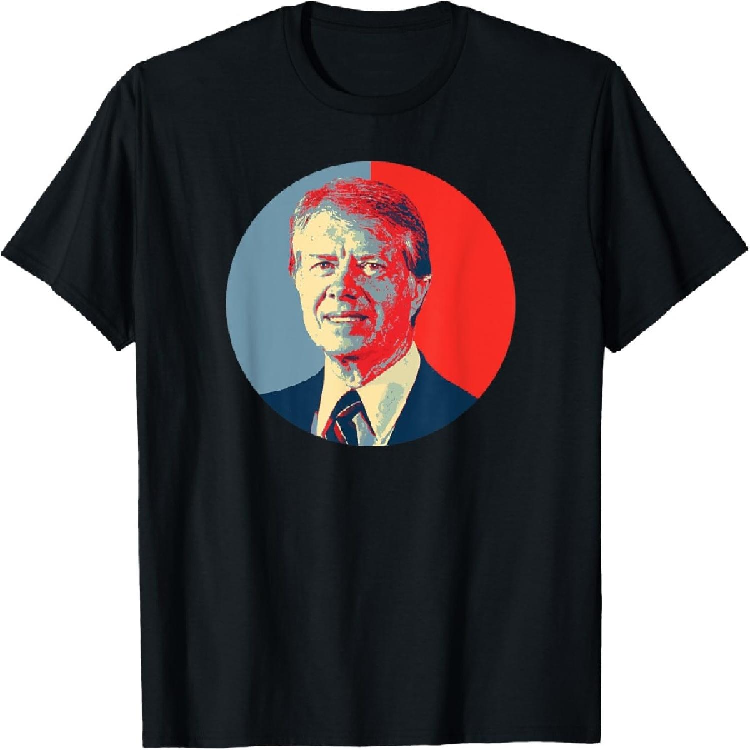 Джимми Картер Президент США Портрет Винтажный Поп-арт Ретро Футболка S