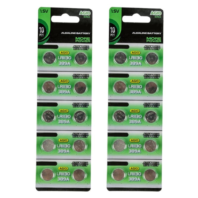 Pack Of 10/20 AG10 LR1130 Button Batteries 1.55V Alkaline Batteries Button Coin Batteries For Remotes Control Watches