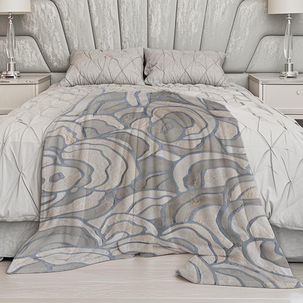 Abstract Pattern Blanket Microfiber Flannel Cover Blanket Bedroom Living Room Sofa Soft And Comfortable Home Decoration