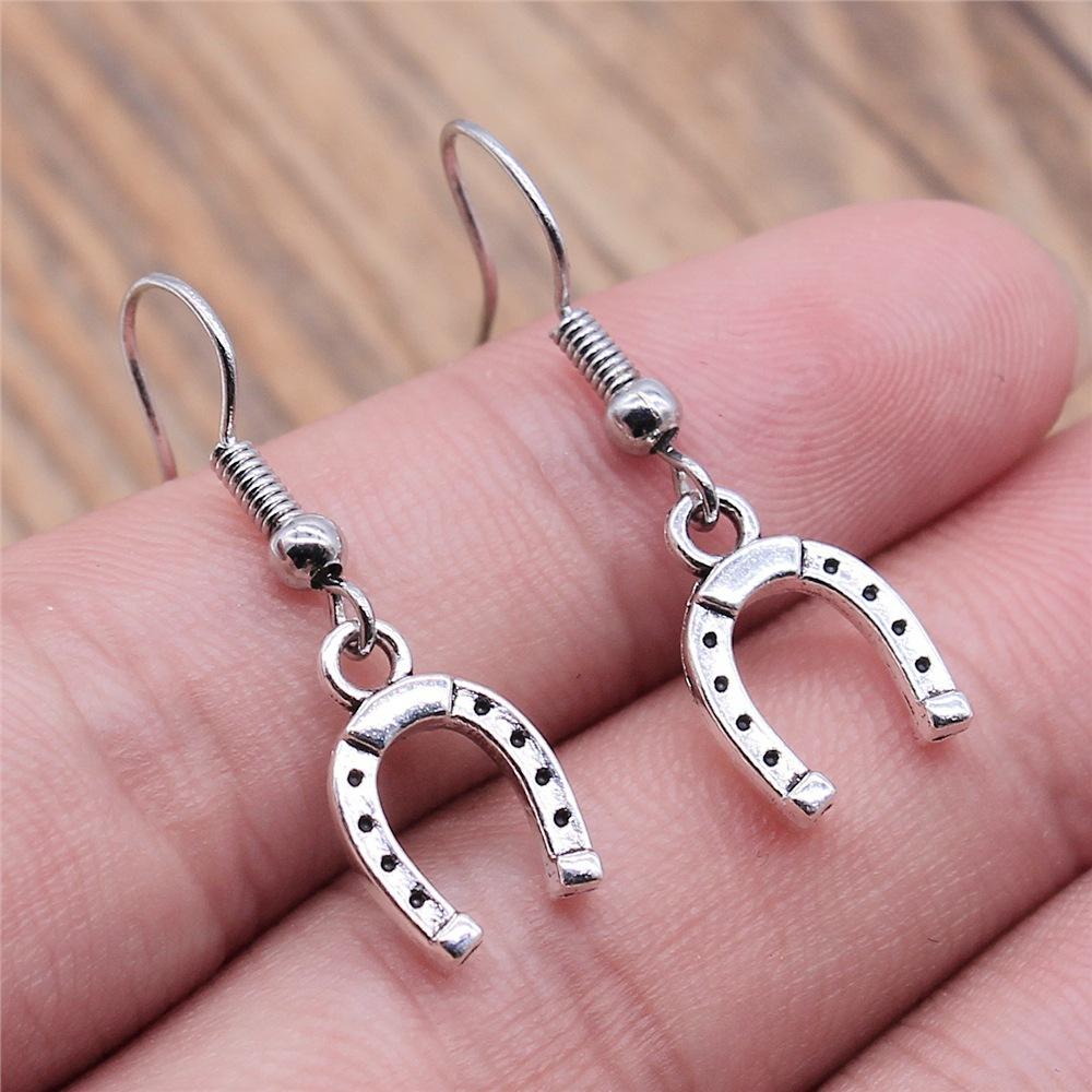 50 Styles Animal Pendant Dangle Earrings Drop Earrings Antique Silver Color Plated Unicorn Horse Elephant Snake Tiger Earrings