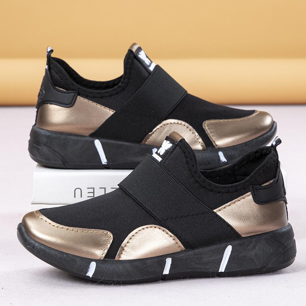 New Autumn Large Size Korean Version One-pedal Lazy Shoes Women's Deep Mouth Round Head Middle School Students Women's Shoes Women's Travel Shoes