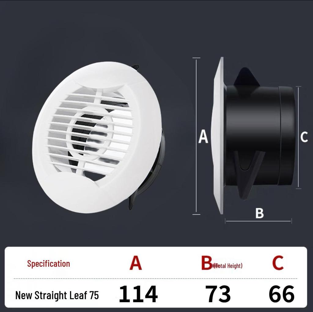 ABS Round Air Ventilation Duct: Indoor Fresh Air, White Exhaust Air Intake