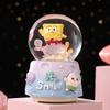 Cartoon Couple Crystal Ball Resin Snow Globe Music Box Toy