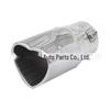 Heart-Shaped 63mm Stainless Steel Blue-Tinted Exhaust Muffler Tailpipe