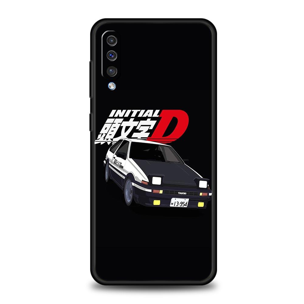 Initial D Car Phone Case for Samsung Galaxy A56 A36 A26 A16 A34 A24 A42 A22 A20 A12 A40 A30 A10 5G Soft TPU Cover Shell Fundas