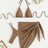 Swimwear Sexy Bikini with Chest Pad Women's Split Sleeveless European and American Swimsuit