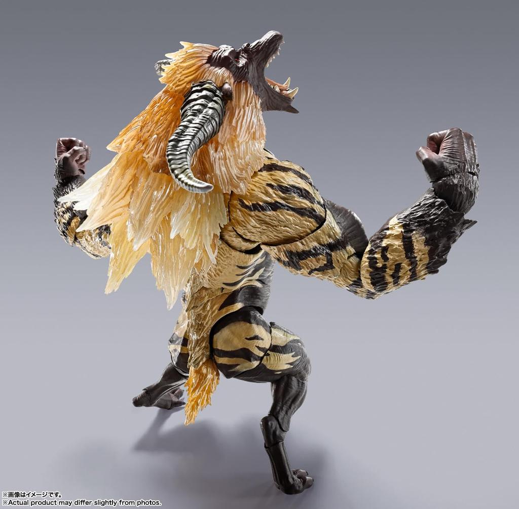 TAMASHII NATIONS MonsterArts Monster Hunter Series Enraged Approximately 200mm PVC ABS Painted Action Figure S.H. Rajang, &
