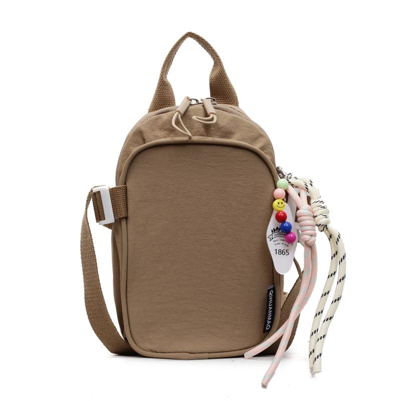 

Fashion casual messenger bag 2025 summer new simple solid color canvas bag sports out light messenger bag no pendant хаки