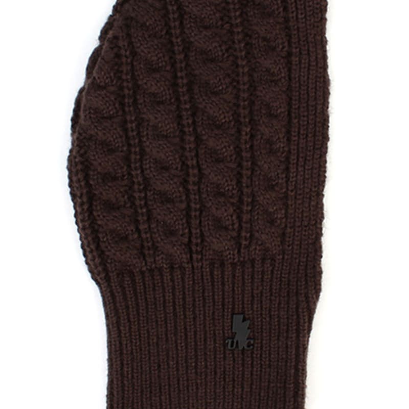 

Универсальная химия Вязаная косичкой коричневая балаклава FREE