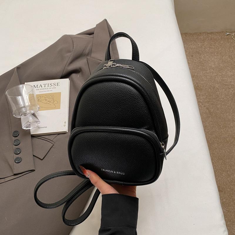 

Popular niche women s backpack summer versatile small backpack mini travel bag чёрный