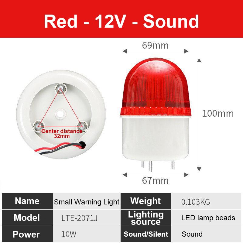 LTE-2071J Mini Alarm Safety Flashing Light Small Plastic 220v 24v 12v Warning Strobe Light for Small Spaces