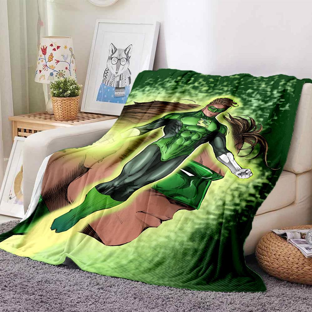 1pc Green Lantern Ring Blanket Polyester Fiber, All Season Comfort for Sofa, Bed, Office, Car, Camping Ideal Home Decor & Gift, Office Comfort