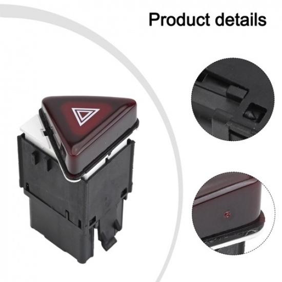 Replacement Hazard Flash Switch Button for Golf MK5 GTI In Dark Red Color