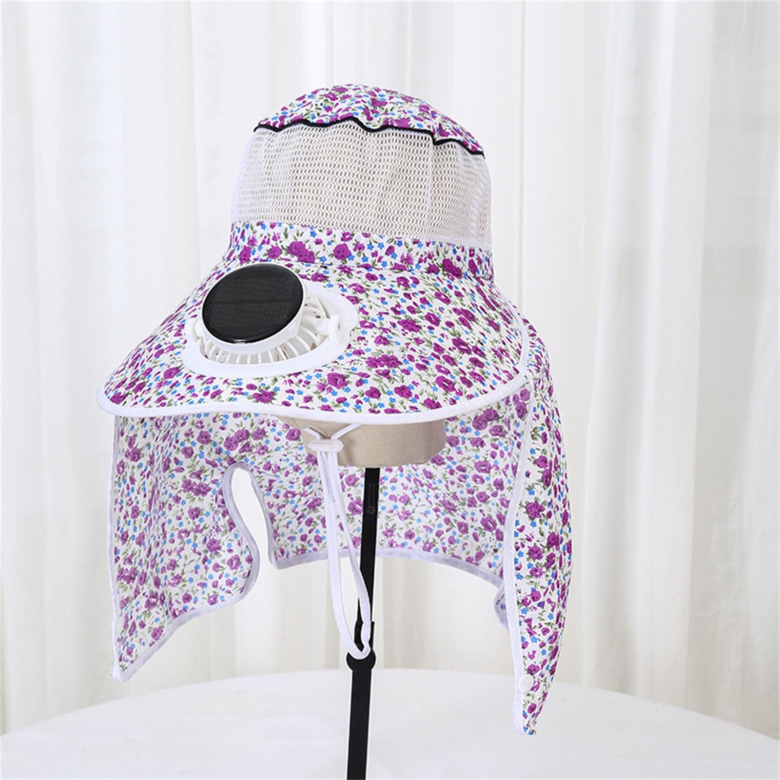 

Шляпа от солнца для альпинизма и рыбалки с большим солнечным вентилятором One Size фиолетовый