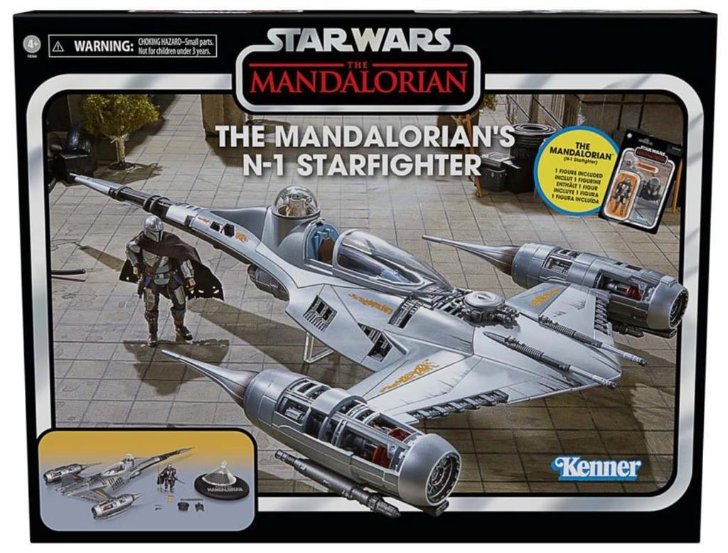 Star The Mandalorian Collection Vintage Figurine de Base Véhicule Moyen Chasseur Stellaire Hasbro Film SW Star Wars Vintage TVC Drame Mando Grogu Din Djarin