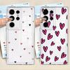 Phone Cover Case for Samsung Galaxy S20 Plus S23 Ultra S22 FE Note 20 Ultra 10 S21 S24 S26 S25 Edge Colorful Cartoon Love Heart