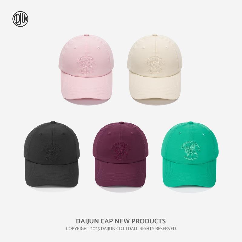 New outdoor quick-drying light and thin baseball cap spring and summer rose embroidery sunshade sunscreen small soft top cap