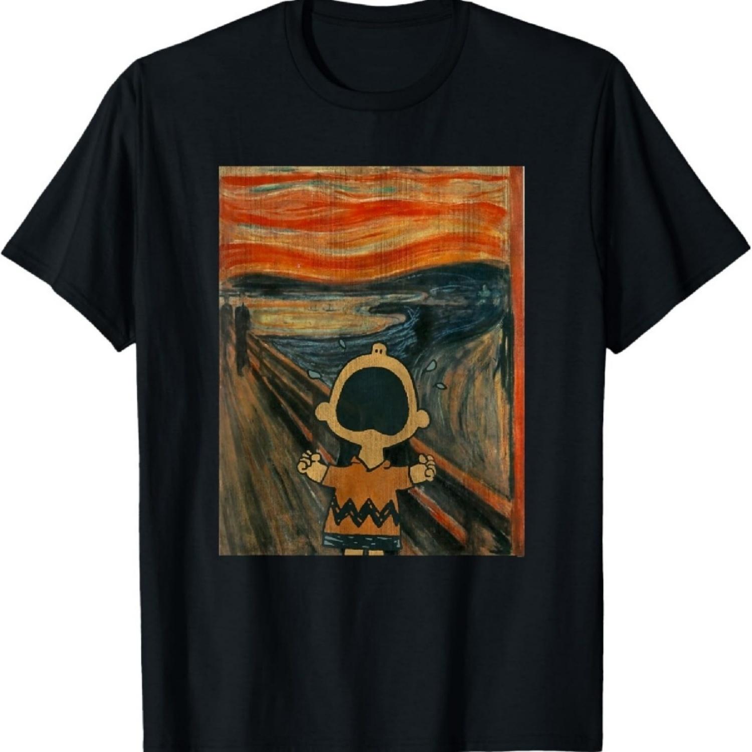 Peanuts Charlie Brown Scream Artsy T-Shirt S