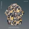 Japanese Hong Kong-Style Floral Hawaiian Shirt - Unisex Summer Short-Sleeve Retro Beachwear