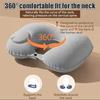 1 Press Type Inflatable Pillow U-shaped Pillow, Foldable U-shaped Double Hump Neck Pillow, Portable Outdoor Travel Pillow
