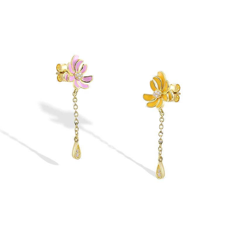

Original Y2K New 925 Sterling Silver Flower Necklace Sweet Pastoral Jewelry Set Earrings Bracelet Ring 925 silver
