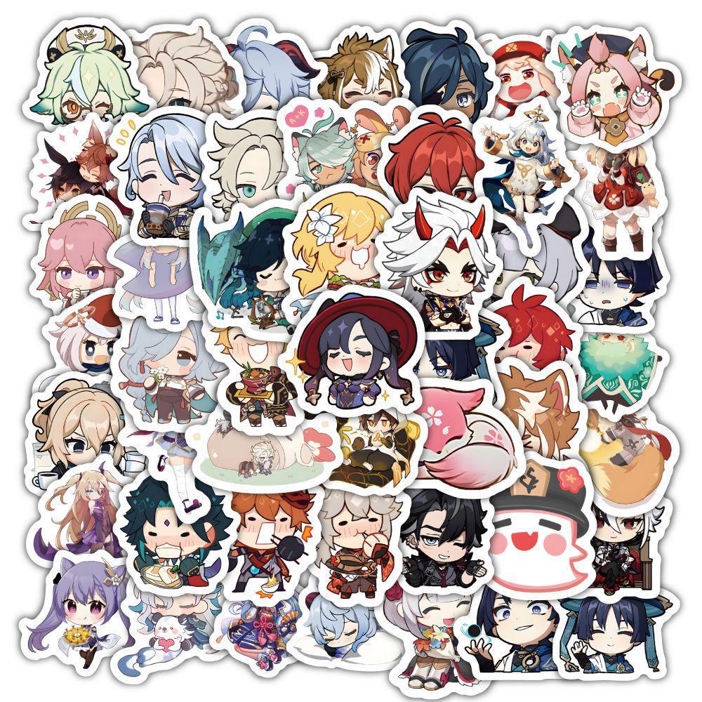 60-Piece Cute Anime Game Sticker Pack for Laptops and Water Bottles