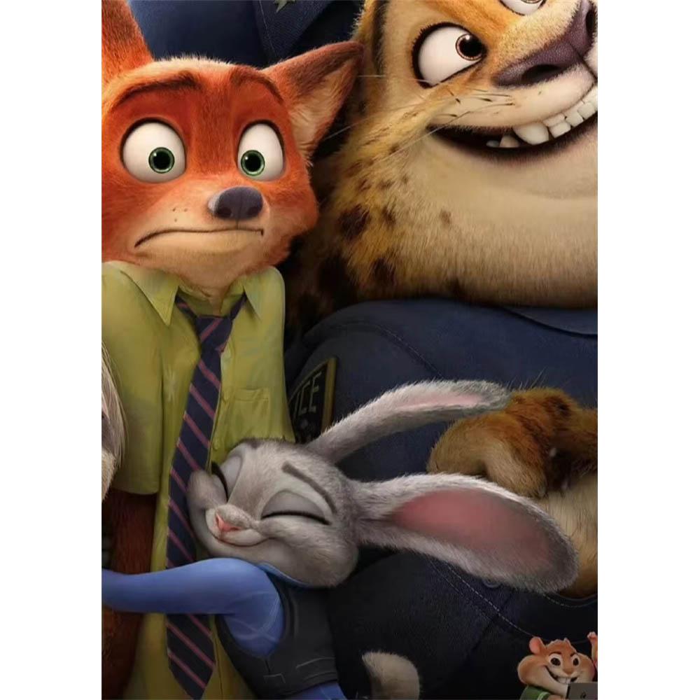 Disney Zootopia Judy Nick 5D Diamantové malování Plné diamantů DIY Ručně vyráběné diamantové malování Kreslený dekorativní malířský set