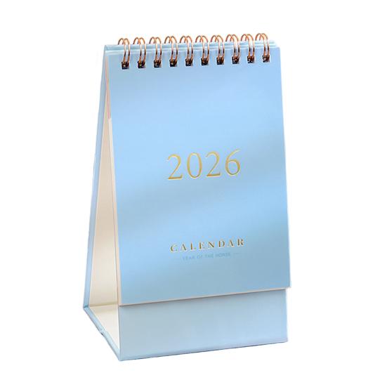 2026 Desk Calendar JAN 2026 - DEC 2026 Standing Flip Desktop Calendar 12 Months Planner with Twin-Wire Binding for Home Office School