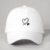 Fashion Heart Embroidered Baseball Cap Cotton Breathable Hip Hop Hat Casual Simple Peaked Cap Outdoor
