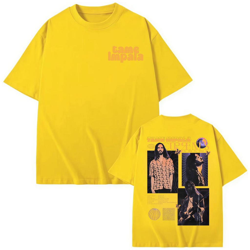 Tame Impala Rock Band Merch T-shirt Men Women Harajuku Vintage Short Sleeve T Shirts Summer Fashion Oversized T-shirts