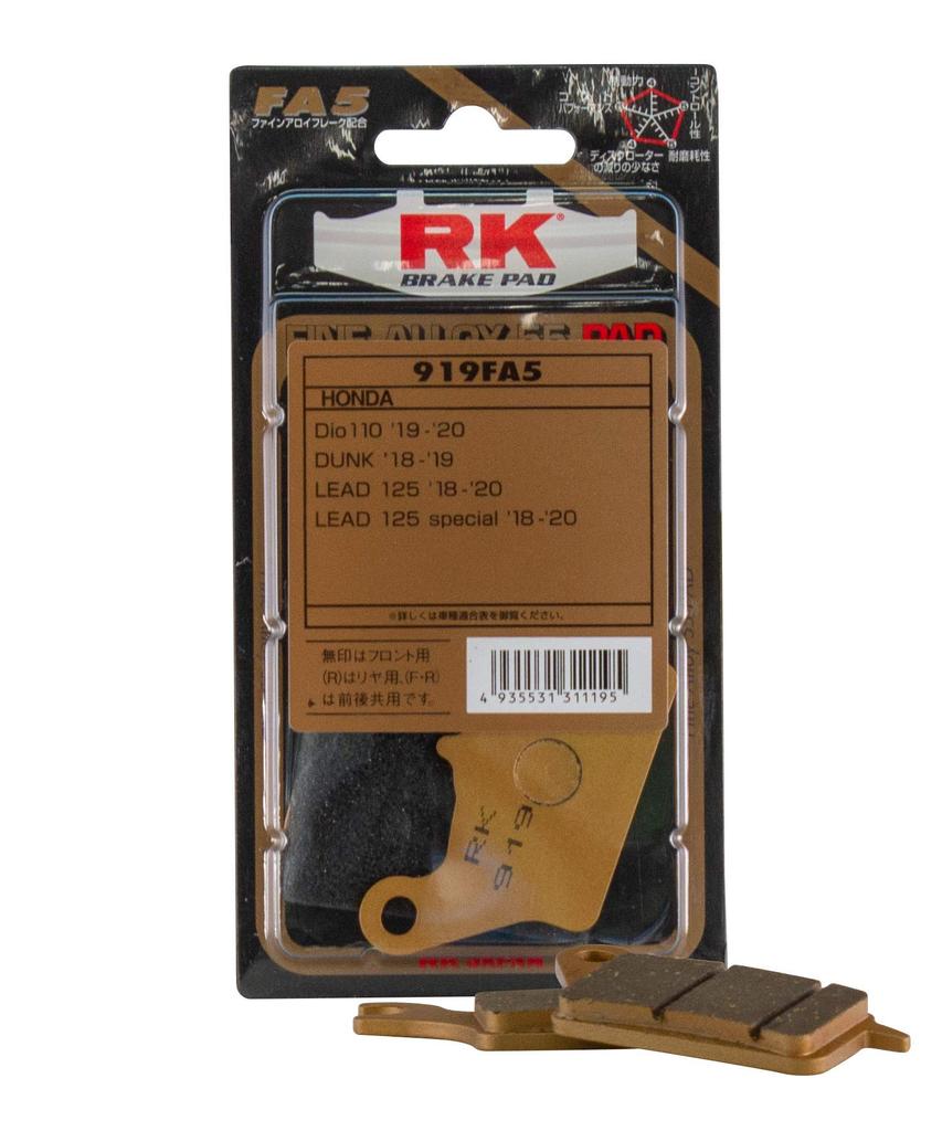 RK 919FA5 Brake Pad FINE ALLOY55 - Fine Alloy 55 - For Street, Dio110, Dunk, Lead 125, Etc