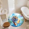 Marine Animals,Round Area Rug,Carpet Rug for Living Room Bedroom Sofa Playroom Decor,Non-slip Floor Mat