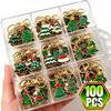 Christmas Tree Enamel Charms for Jewelry Making Santa Claus Tree Deer Bell Glove Charms Pendant for Necklaces Earrings Gift