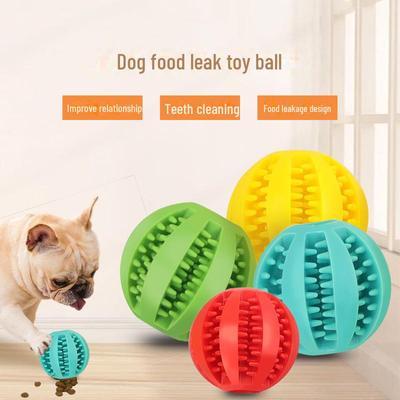 Pet Dog Toy: Bite-Resistant Rubber Ball for Boredom Relief and Teeth Cleaning, Suitable for Large and Small Dogs and Cats.