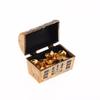 1:12 Casa de Muñecas Miniatura Cofre del Tesoro Pirata Lingote Barra de Oro Muebles Decoración Modelo para el Hogar Juguete Accesorios Casa de Muñecas