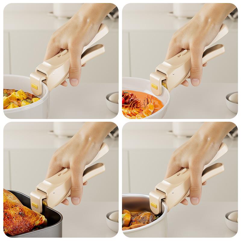 Hot Dish Plate Clip Anti-Scald Bowl Clip Gripper Ergonomic Handle Bowls Clamp Holder For Frying Pans Air Fryers Steamers Ovens