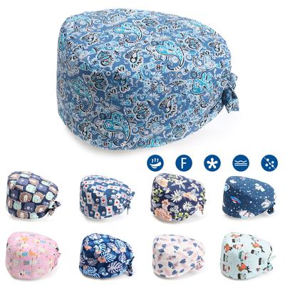 20 Estilos Impresión de Algodón Gorro Quirúrgico de Cirugía Gorro Quirúrgico para Hombres y Mujeres Gorro de Cocina Cubierta para la Cabeza Ajustable