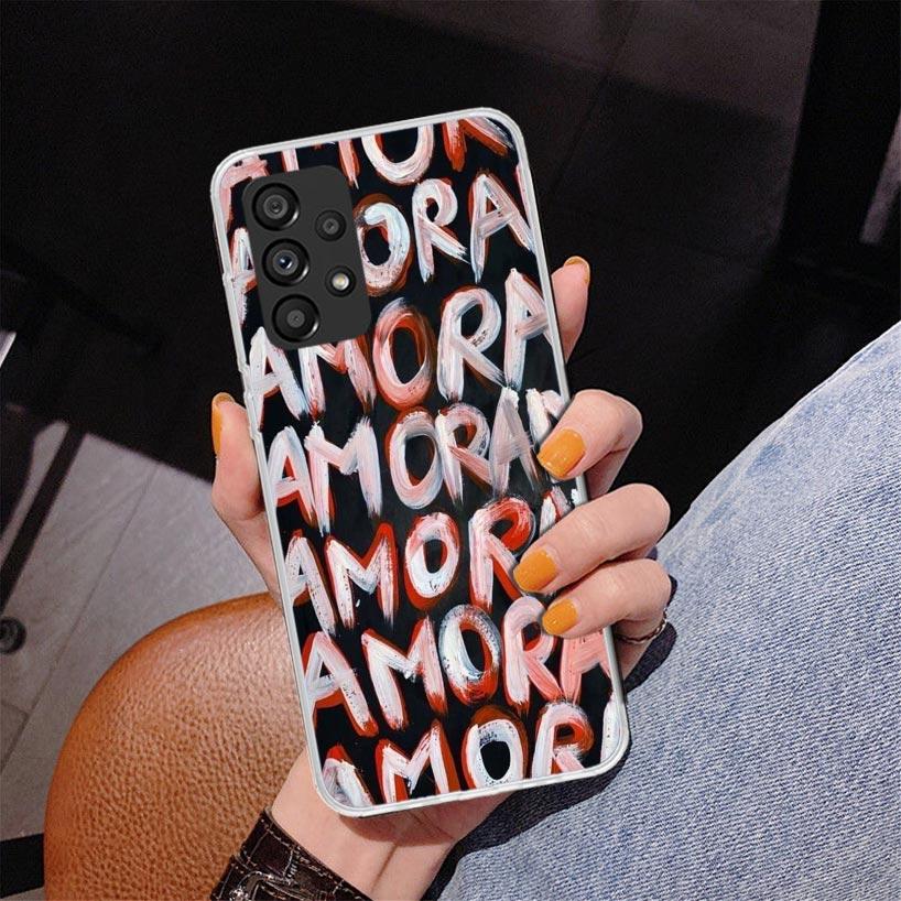 AMOR This Is Love Phnoe Case for Samsung Galaxy A17 A37 A57 A16 A26 A36 A56 A15 A14 A13 A55 A54 A53 A35 A34 A33 A25 A24 A23 A52